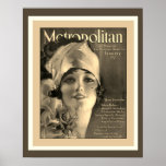Poster do Cobrir da Revista Metropolitana Art Deco<br><div class="desc">Bonita,  colorida,  design de Arte Deco para o cobrir da Revista Metropolitana de 1925.</div>