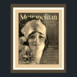 Poster do Cobrir da Revista Metropolitana Art Deco<br><div class="desc">Bonita,  colorida,  design de Arte Deco para o cobrir da Revista Metropolitana de 1925.</div>