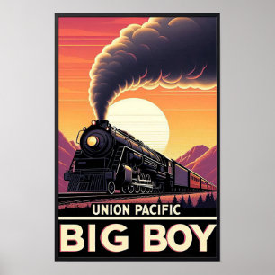 Poster do comboio de grandes dimensões do Pacífico