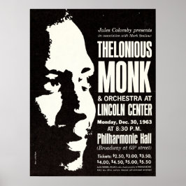 Poster do concerto de Nova Iorque do Thelonius Mon