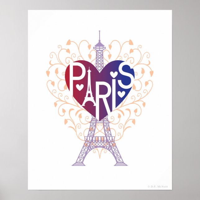 POSTER do coração® de Paris (Frente)