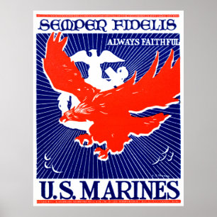 Poster do Corpo do Marines de WWII