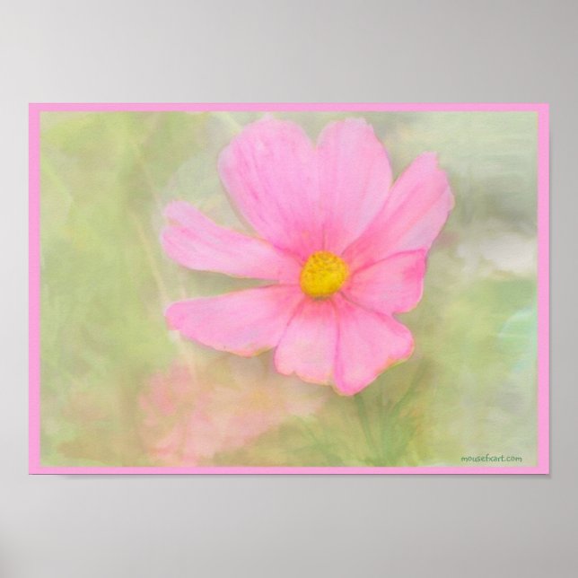 Poster do Cosmos de Aquarela (Frente)