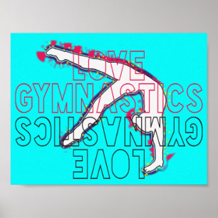 Poster do costume da ginástica do amor