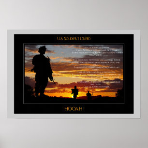 Poster do credo do soldado dos Estados Unidos