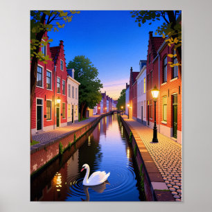 Pôster do Crepúsculo nos Canais de Bruges