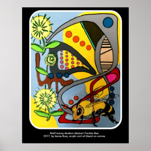 Poster Do "da abelha abstrata do jardim da modificação