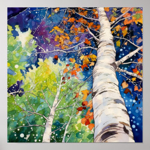 Poster do Declive da Paisagem da Noite