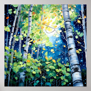 Poster do Declive da Paisagem da Noite