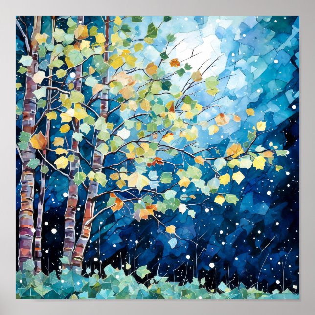 Poster do Declive da Paisagem da Noite (Frente)