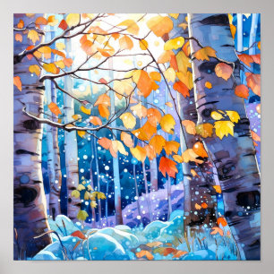 Poster do Declive da Paisagem da Noite