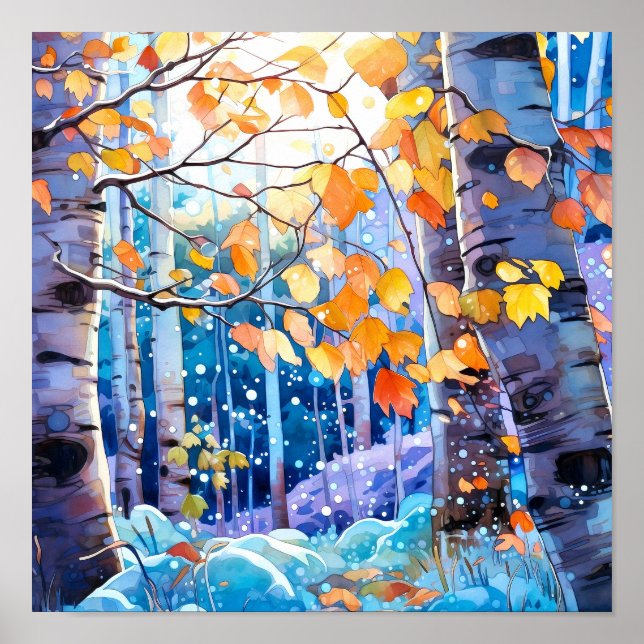 Poster do Declive da Paisagem da Noite (Frente)