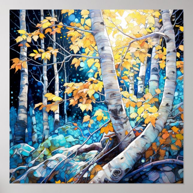 Poster do Declive da Paisagem da Noite (Frente)