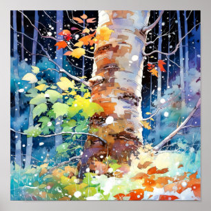 Poster do Declive da Paisagem da Noite