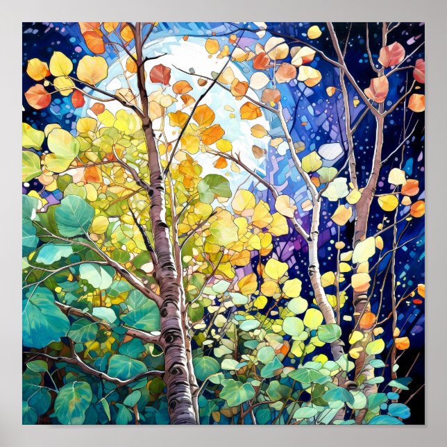 Poster do Declive da Paisagem da Noite (Frente)