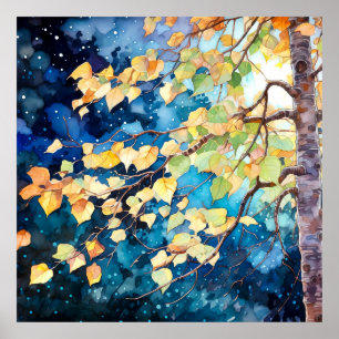 Poster do Declive da Paisagem da Noite