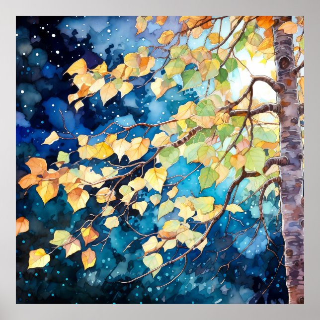 Poster do Declive da Paisagem da Noite (Frente)