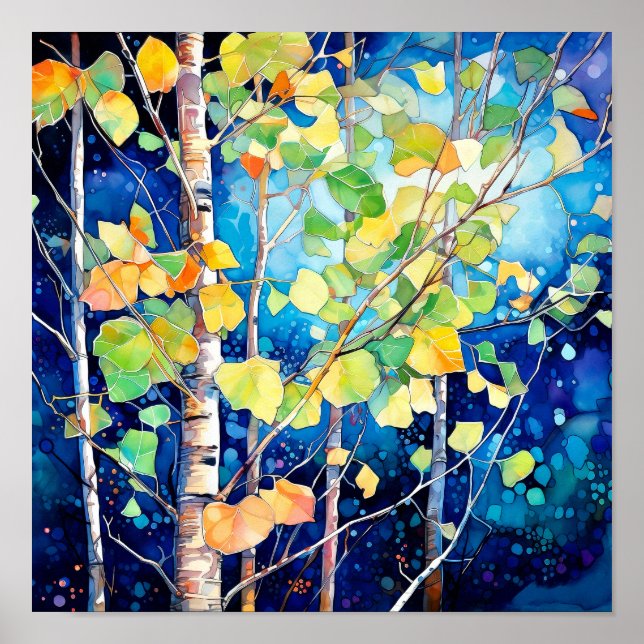 Poster do Declive da Paisagem da Noite (Frente)