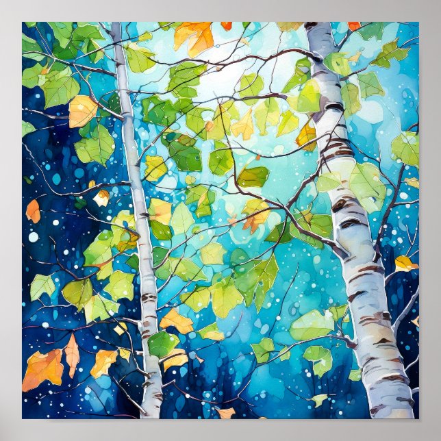 Poster do Declive da Paisagem da Noite (Frente)