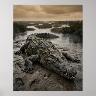 Pôster do Delta Lamacento do Crocodilo de Pedra