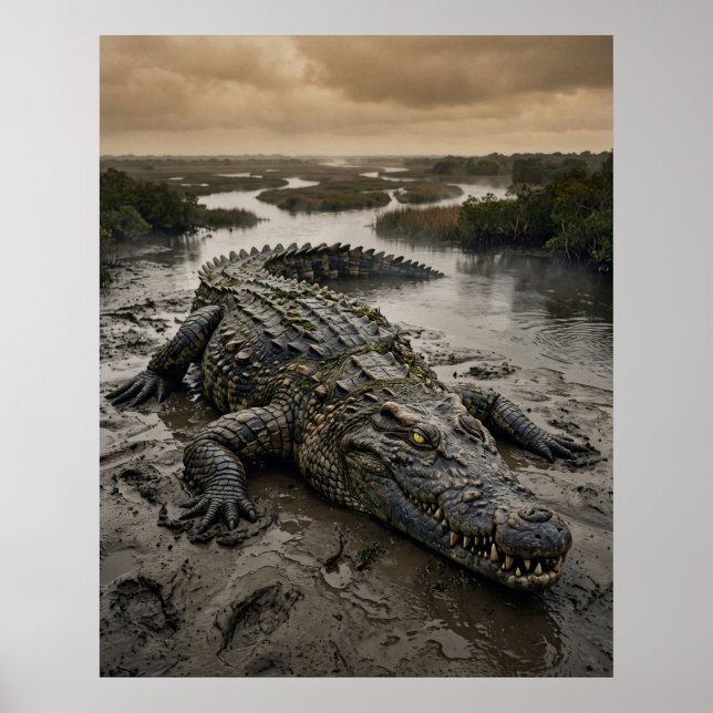 Pôster do Delta Lamacento do Crocodilo de Pedra (Frente)