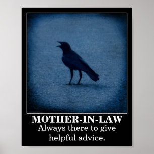 Poster do demotivational da sogra do corvo