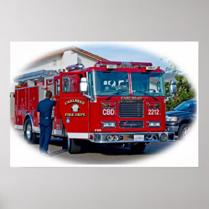Poster do departamento dos bombeiros de Carlsbad