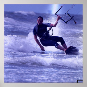 Poster do design de Kiteboarding