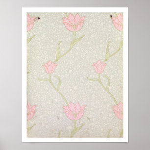 Poster Do "design do papel de parede da tulipa jardim",