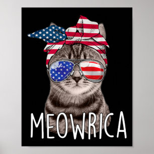 Poster Do Dia da Independência Meowrica Meowrica Cat