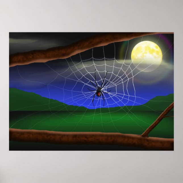 Poster do Dia das Bruxas de Aranha de Viúva Negra (Frente)