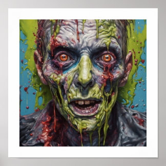 Poster do Dia das Bruxas de Zombie Mugshot