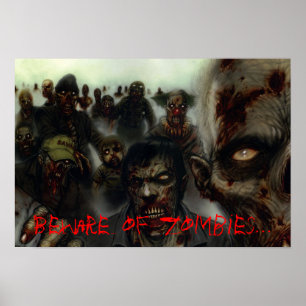Poster do Dia das Bruxas dos zombis dos zombis