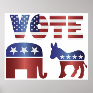 Poster do dia de eleição do voto