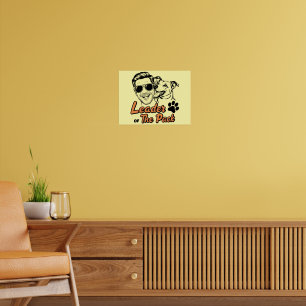 Poster do Dia de os pais do Pai do cão - Líder da