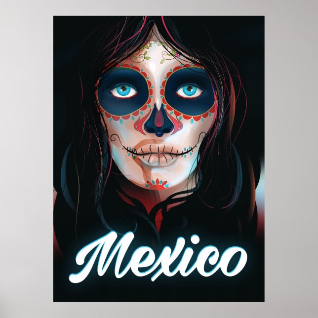 Poster do Dia do México das Férias Mortas (Frente)