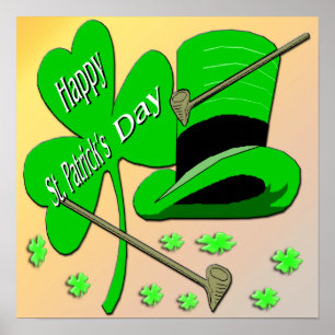 Poster do dia do trevo de St Patrick feliz
