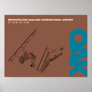 Poster do diagrama (OAK) do aeroporto de Oakland