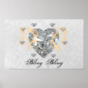 Poster do diamante de Bling Bling