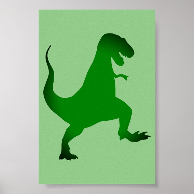 Poster do Dinossauro Verde T-Rex (Frente)