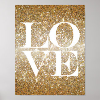 Poster do Dourado Glitter Love