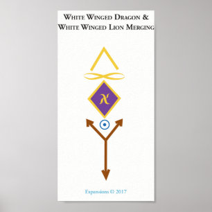 Poster do Dragão Branco Lion White Winged