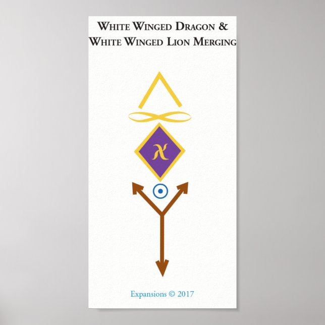 Poster do Dragão Branco Lion White Winged (Frente)