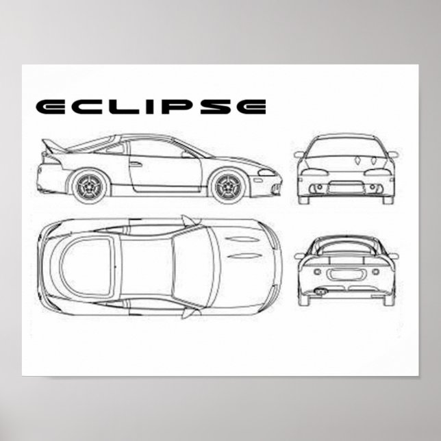 poster do eclipse mitsubishi (Frente)