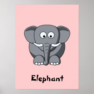 Poster do elefante dos desenhos animados