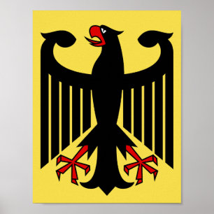 Poster do emblema de Eagle do alemão