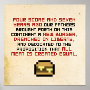 Poster do endereço de Lincoln Gettysburger do