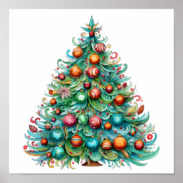 Poster do esboço decorativo de Natal