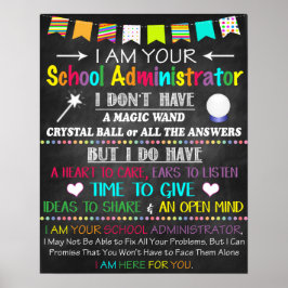 Poster do escritório de administração escolar