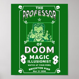 Poster do espetáculo de magia vitoriano clássico